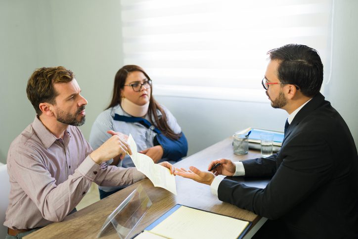 Legal meeting about personal injury claim